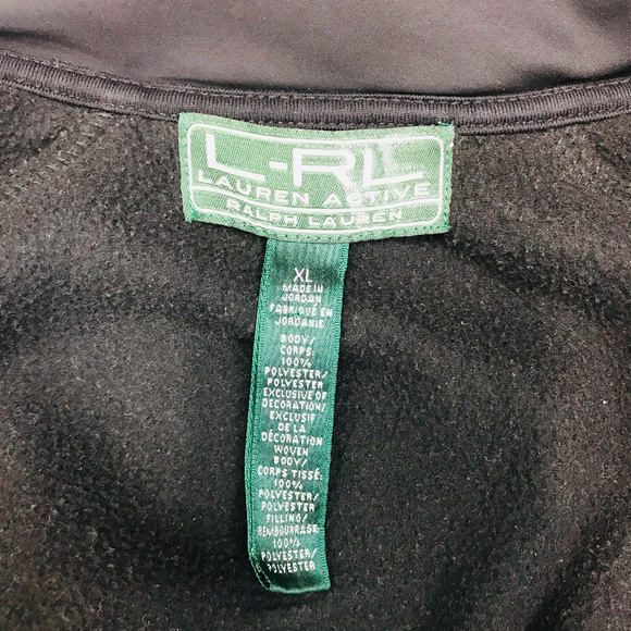 Lauren Ralph Lauren Cream Black Fleece Jacket XL - Picture 5 of 5